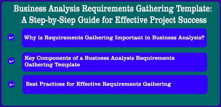 Business Analysis Requirements Gathering Template